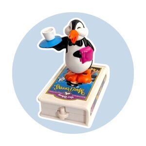 Mary Poppins Vintage 1998 Disney Action Figure: Penguin with VHS